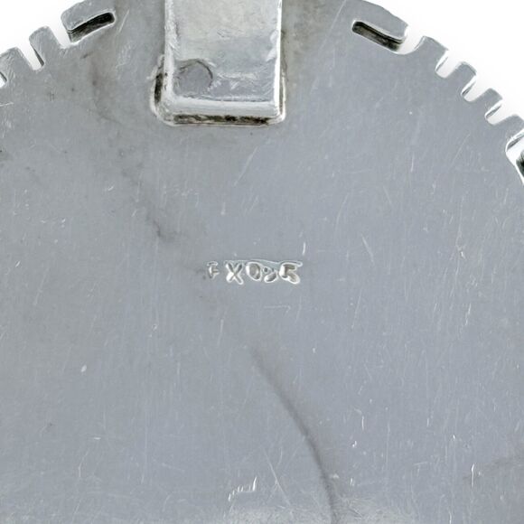 Vintage Mexican Sterling Silver 925 17.4g Round Slider Monogram MSG Pendant - Picture 3 of 4